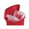 Rubbermaid Commercial Streamline 13-Gallon Front Step Style Resin Step-On Container - Red